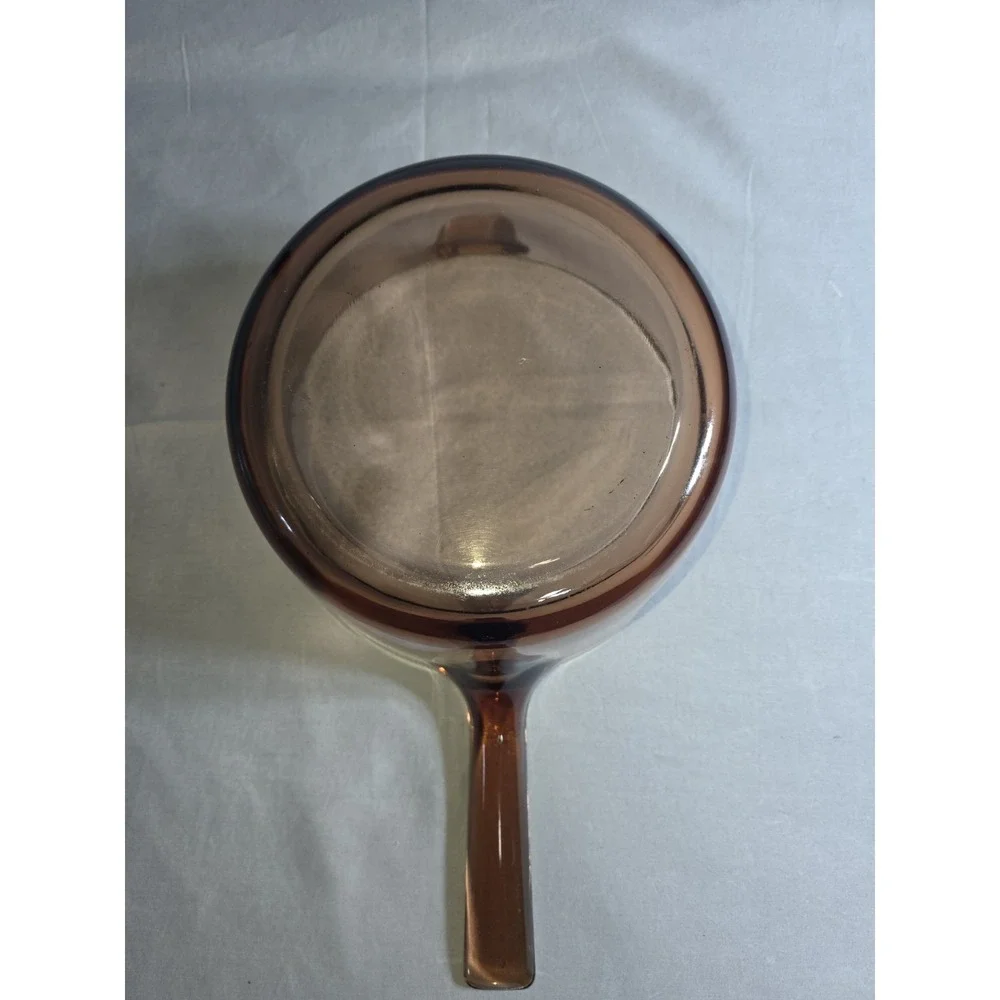 Vision Corning Ware FRANCE 2.5 L Amber Glass Pot Saucepan Vtg Z